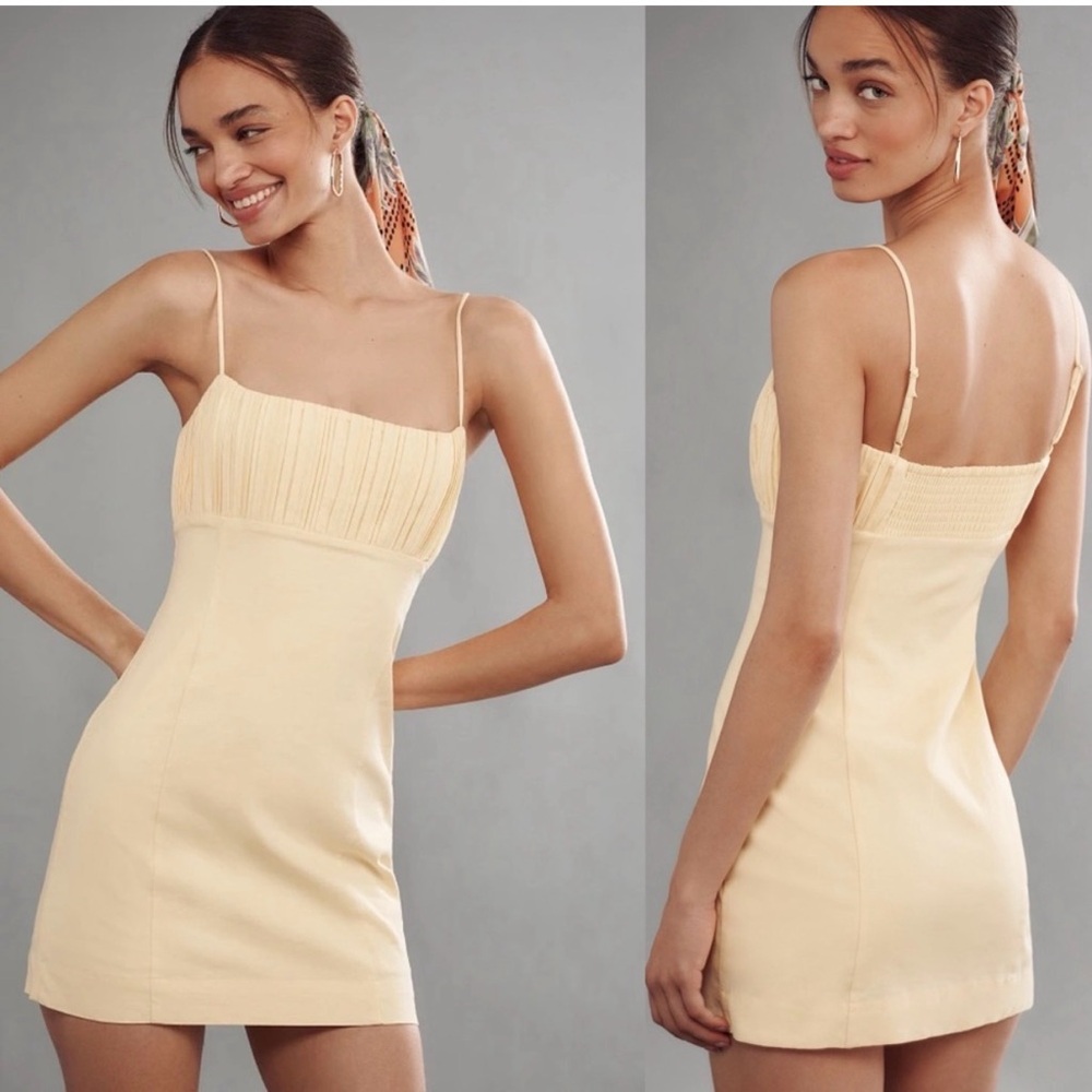 Maeve Light Yellow Mini Dress